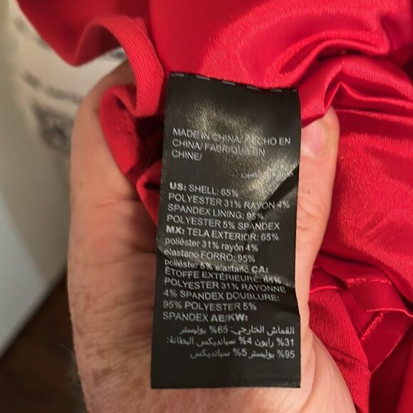 White House Black House Red Bell Sleeve Ruffle Hem Dress Feminine Contemporary - Picture 13 of 13